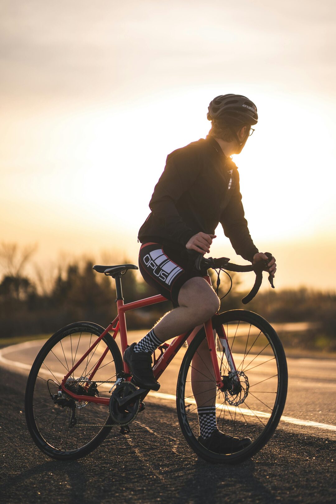 A rider on a bike outdoors